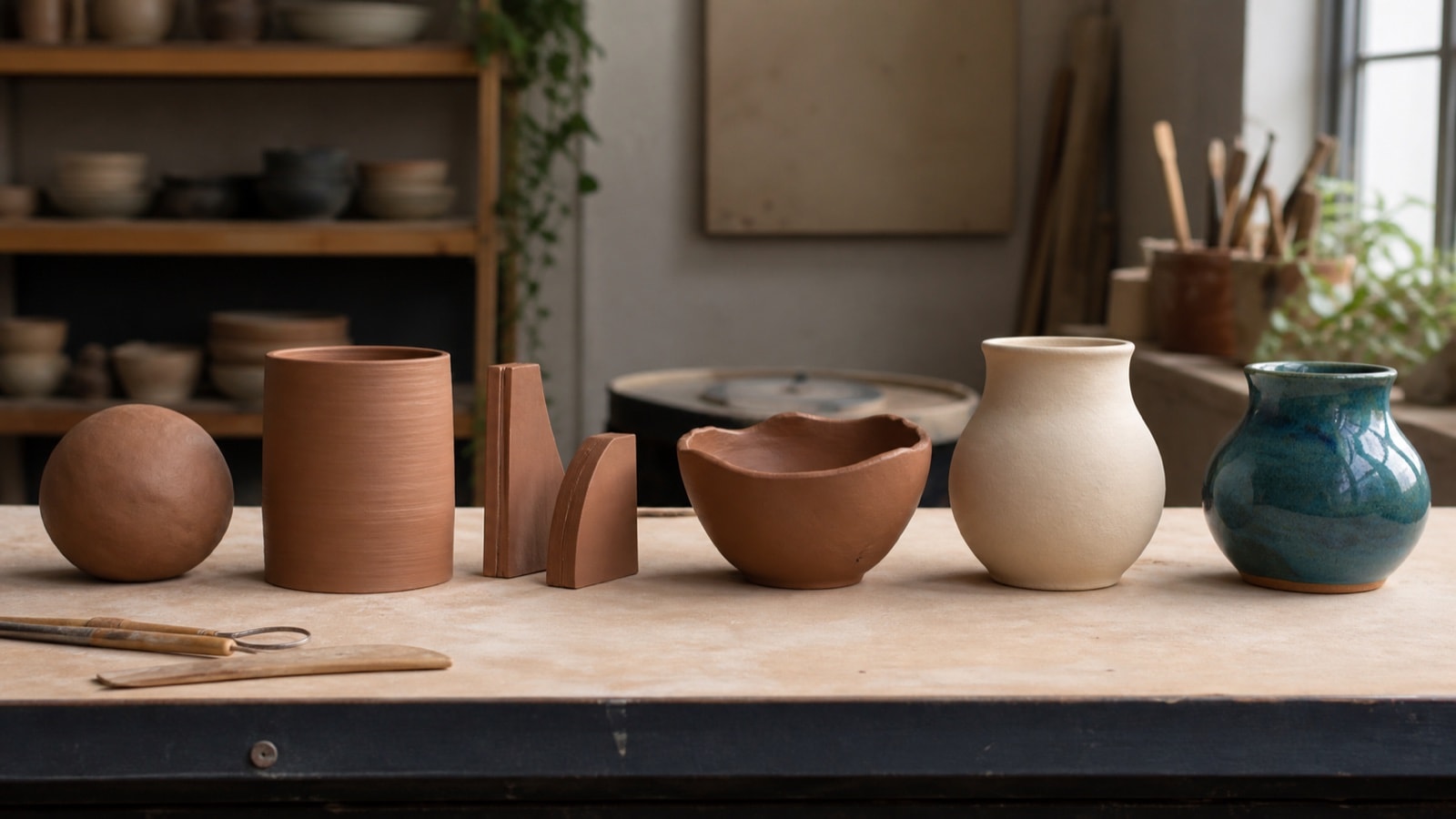 sequence of generic clay forms at broad process stages