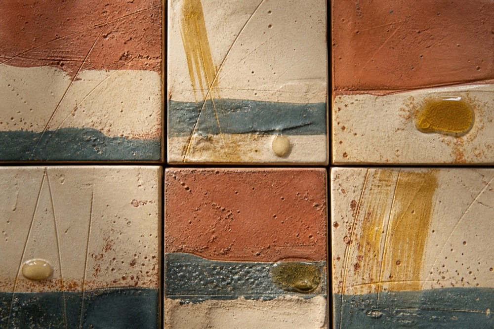 generic ceramic sample tiles showing broad surface effects